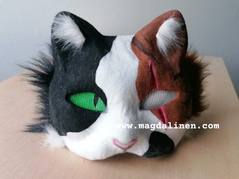 Therian Calico Cat mask. OOAK. 